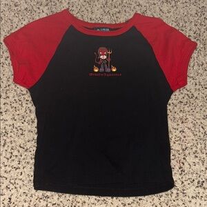 Devil Advocate Kids' Skater Black and Red Tee